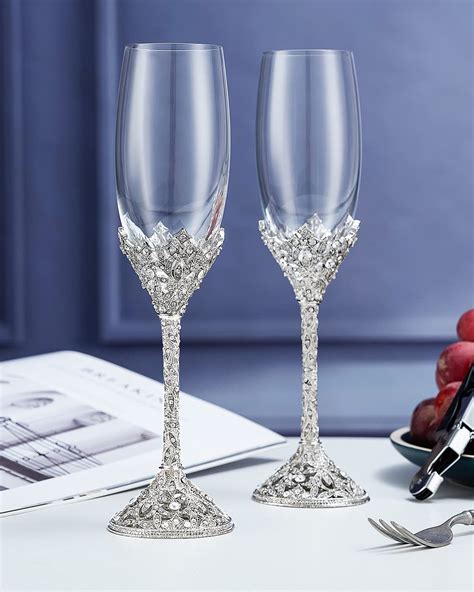 designer champagne flutes